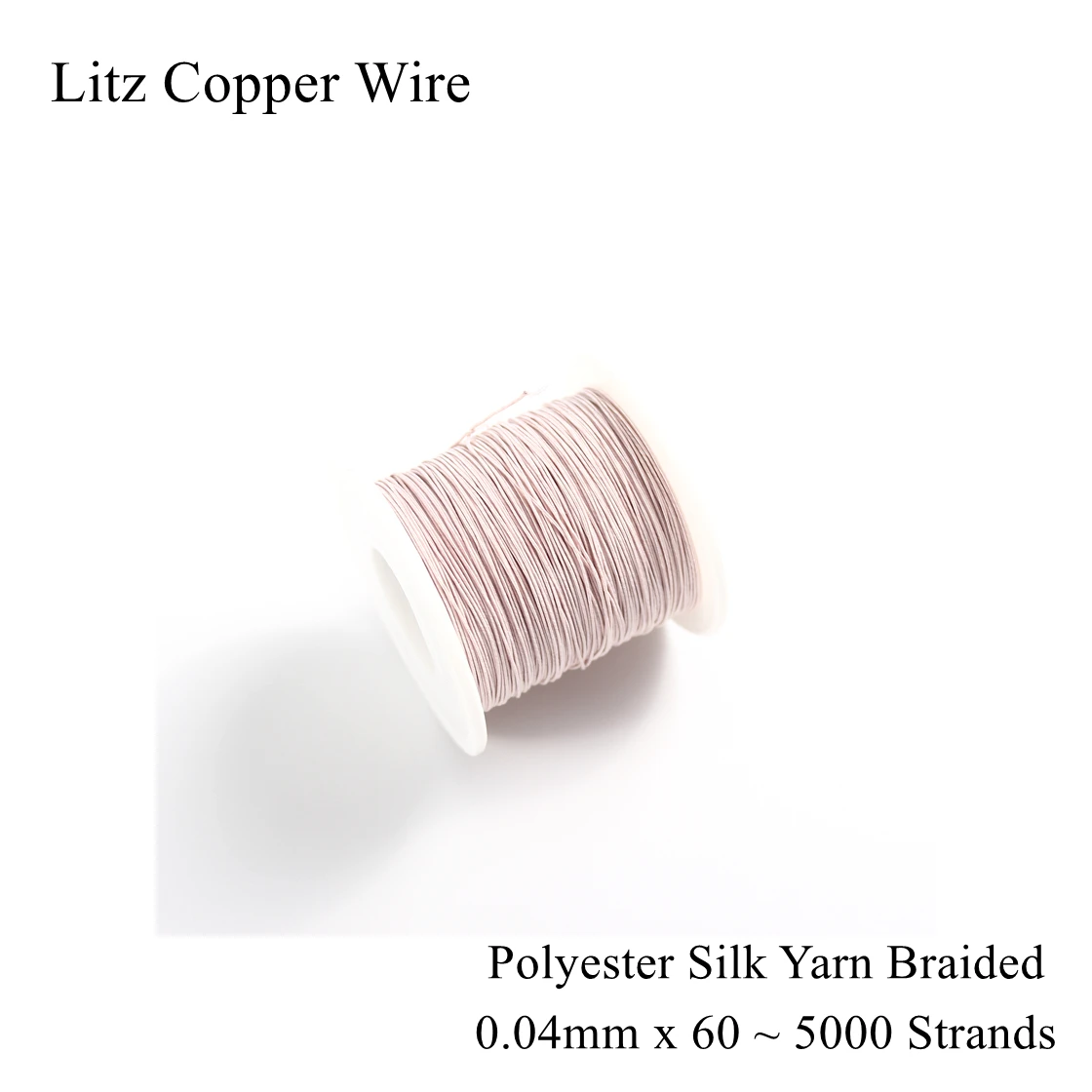 0.04mm x 60 180 220 400 500 800 Strands Litz Copper Wire Mine Antenna Multi Core Shares Polyester Silk Yarn Braided Cable 0.04