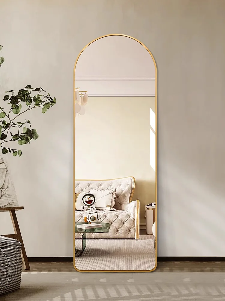 Arch-shaped full-body  Customized aluminum alloy frame full-length  Wall-mounted wall Home clothing store three-dime