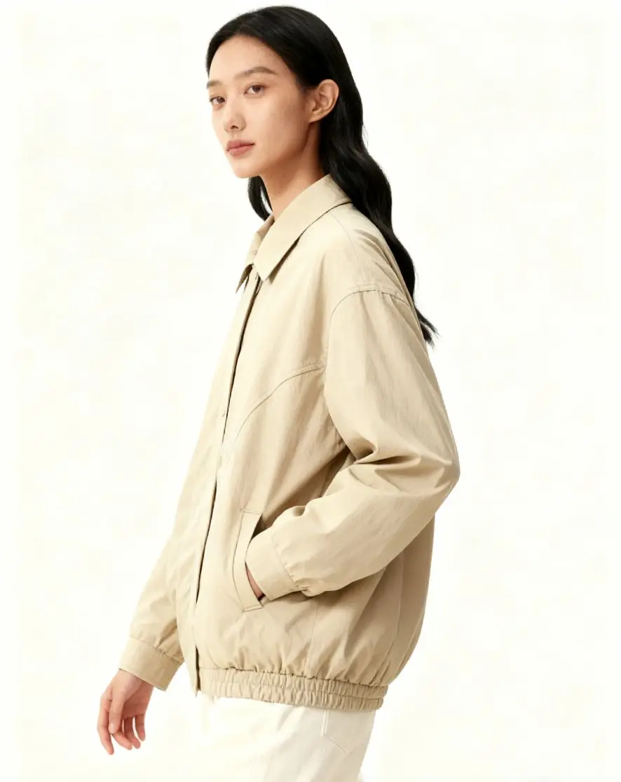 Giubbotti bomber Giacca da donna Pilota Autunno Pelliccia sintetica con pannelli Bottone a pressione Dolce ricamo Artistico Confortevole Preppy Femminile OL