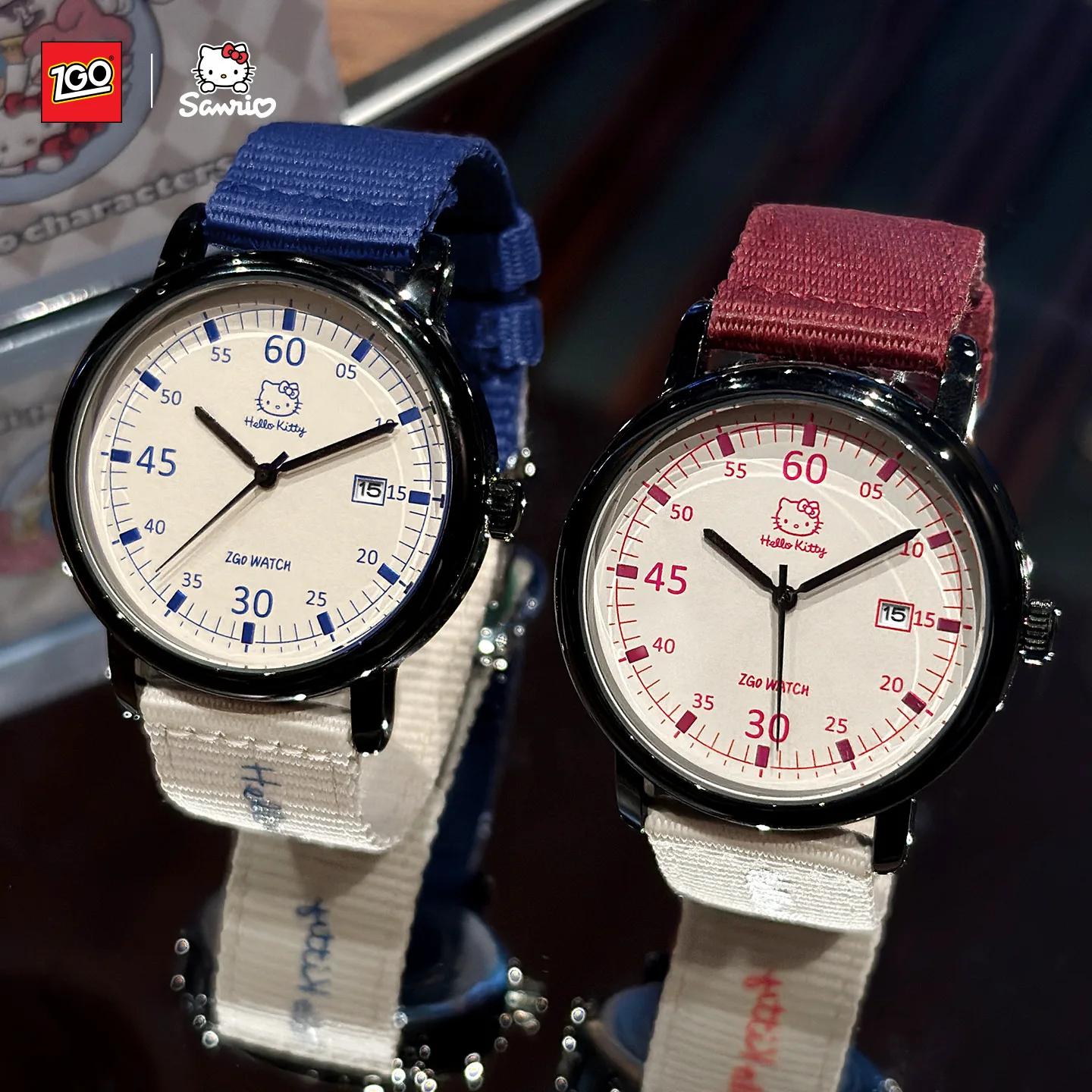 

Оригинальные часы Hello Kitty, женские винтажные часы с циферблатом для школьников средней и старшеклассников, часы с календарем, кварцевые наручные часы Sanrio