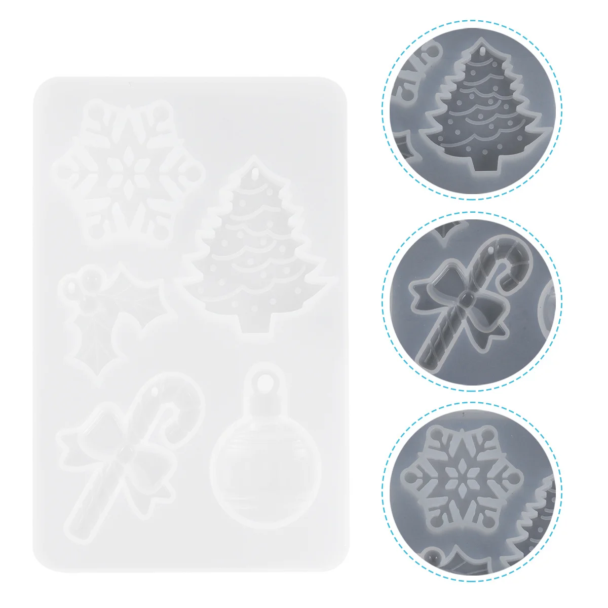 

Christmas Series Snowflake Candy Cane Silicone Mold Soft Flexible Non-Stick DIY Craft Epoxy Resin Mold Creative Christmas