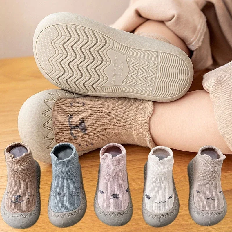 Baby Socks Shoes Newborn Warmth Baby Boys Shoes Soft Rubber Sneakers Cute Colors Baby Toddler Girls First Step Shoes