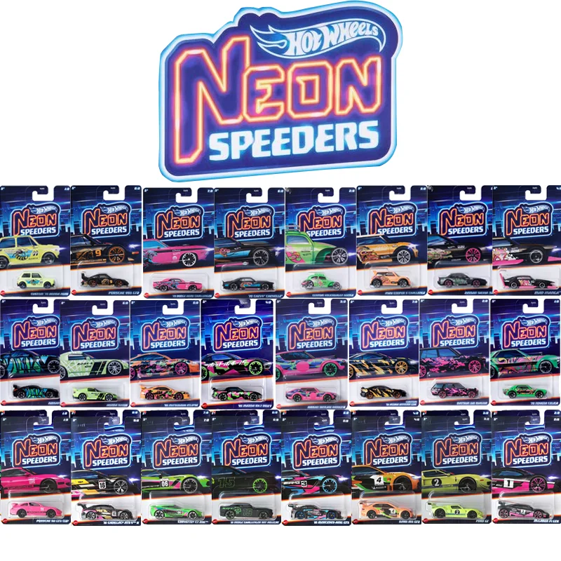 Mattel Hot Wheels 1/64 Neon Speeder Series 2025 Mix 1 Collectible Car Toys Diecast Vehicle