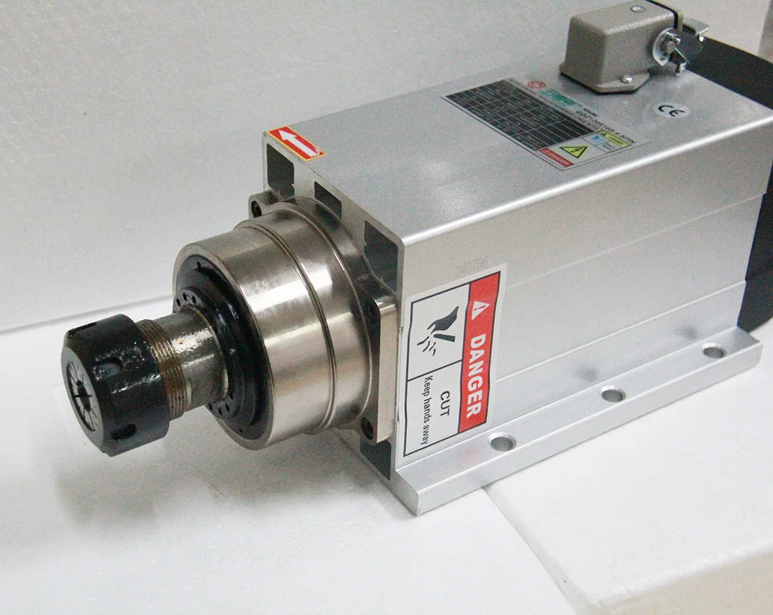 Square Spindle Motor 4.5 Kw Er32 18000rpm High Quality Engraving For Wood Cnc Router
