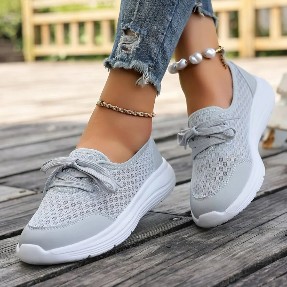 

Women'S Sneakers Women Shoes Soft Soled Mesh Casual Shoes Low Top Flat Soled Walking Shoes Women'S Summer Footwear