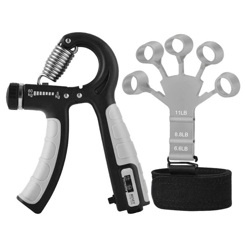 2 PCS Adjustable Hand Grips Strengthener Men Women Arm Finger Massager Expander Exercise Gym Fitness Training Wrist Gripper