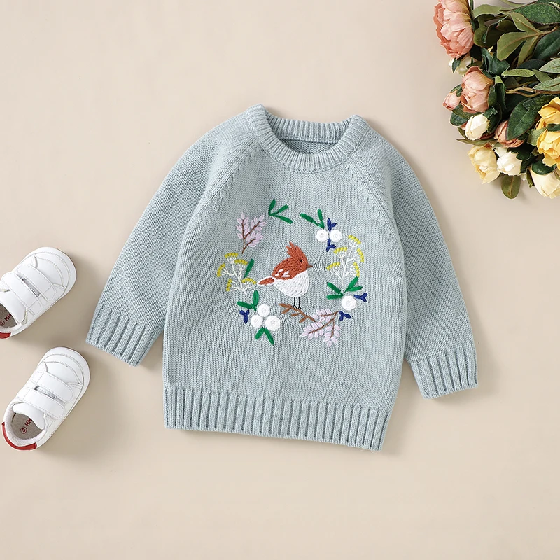 Newborn Baby Sweaters Clothes Autumn Winter Full Sleeve Knitted Infant Kids Girls Outerwear Pullovers Tops Toddler Jumpers 0-3Y