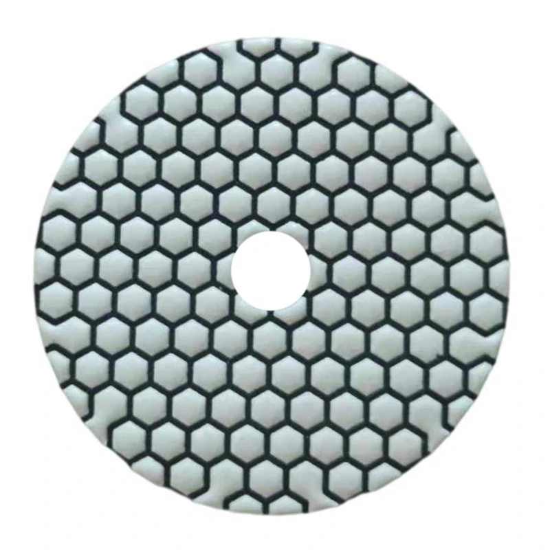 Disque abrasif de 5 pouces (125 mm), tampon de polissage à sec diamanté de 150 mm pour le meulage du marbre, du granit, du quartz, du pierre et le polissage des surfaces courbes