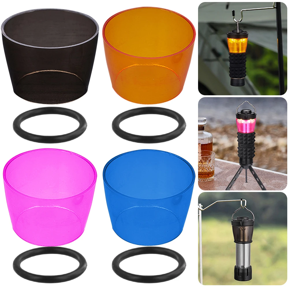 1/2pcs Camping Light Protective Cover Color Change Small Lampshade Plastic Lantern Cover Lightweight for GZ Camping Light