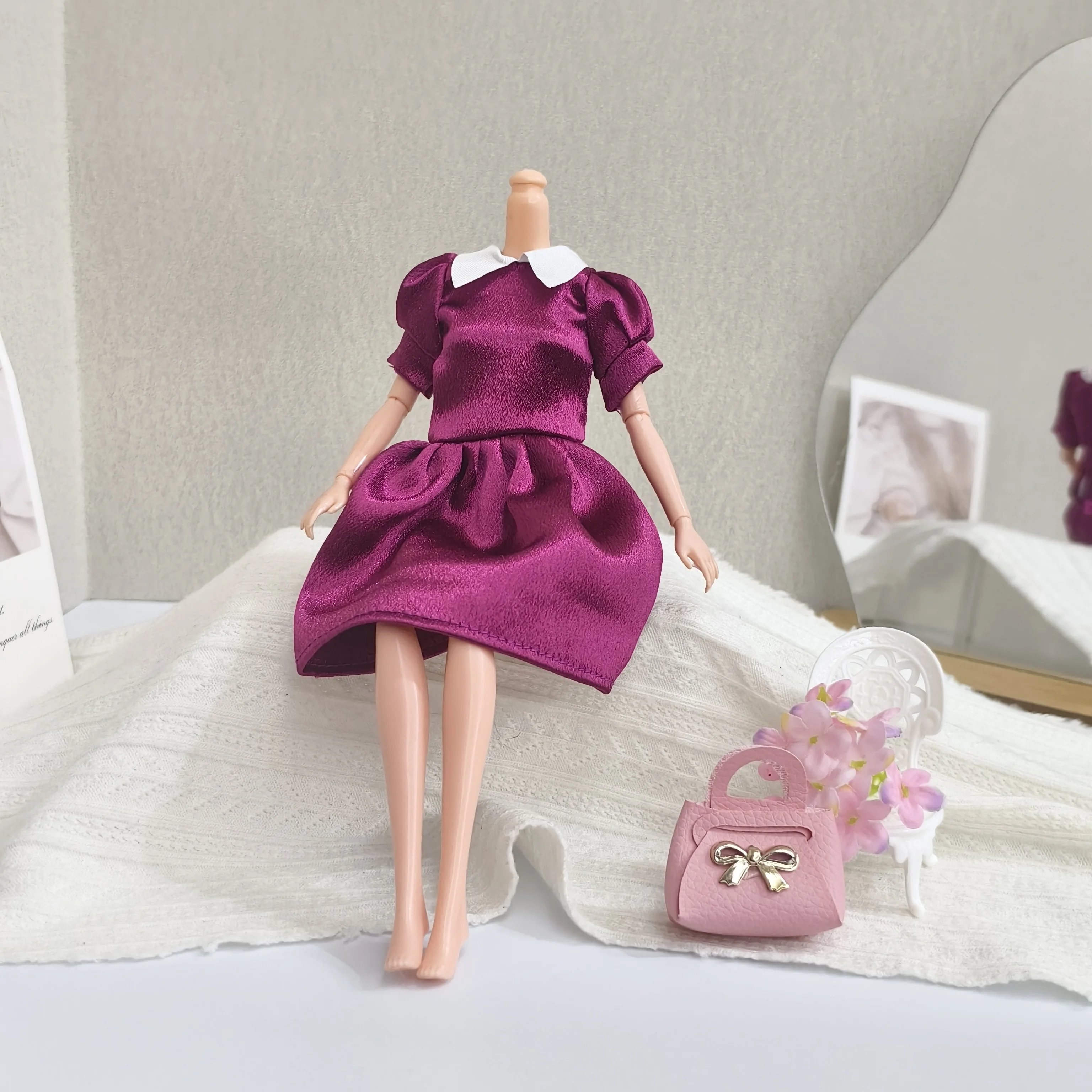 Sweet Pink Princess Dress Temperament Evening Gown For 1/6 FR Babi Xianxian Supermodel Doll 30cm Doll Clothes Accessories