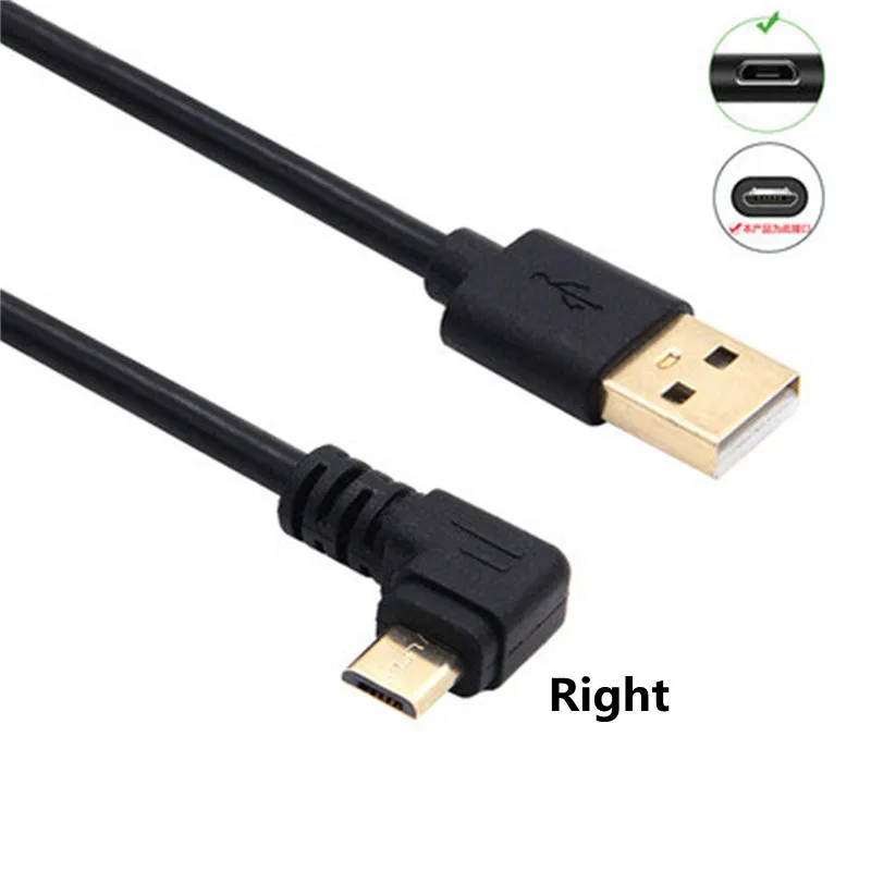 Driving recorder elbow USB to micro\mini USB Android charging data cable 2A fast charge suitable for 360 Xiaomi car search recor