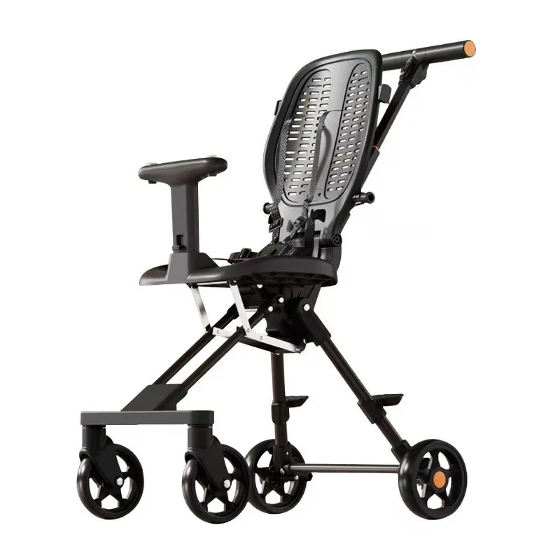 Kinderwagens Compacte kinderwagen Lichtgewicht kinderwagen Reistrolleys voor baby's Opvouwbare vierwielige kinderwagen voor reizen in het vliegtuig - afbeelding 2