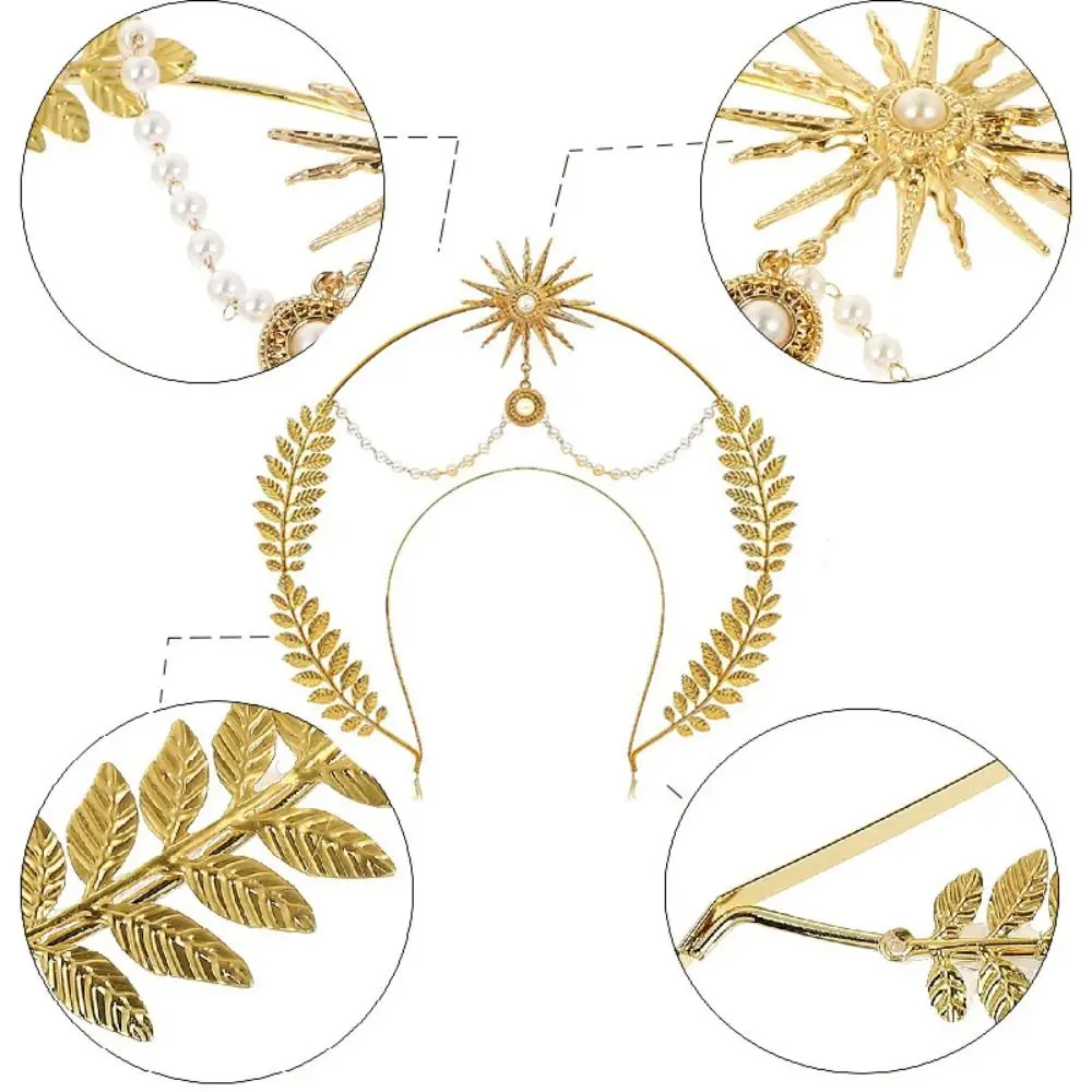 Sun God Halo Headband Star Gold COSPLAY Hair Hoop Halloween Costume Fashion Show Hair Accessories Tiara Headdress Ladies/Girls