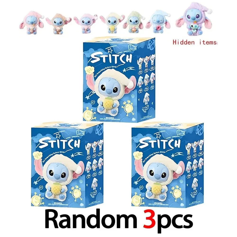 Stitch Before Sleep Blind Box Plüschpuppen Niedliche Anhänger-Ornamente Überraschungs-Spielzeug Geschenke für Fans Geburtstagsgeschenk