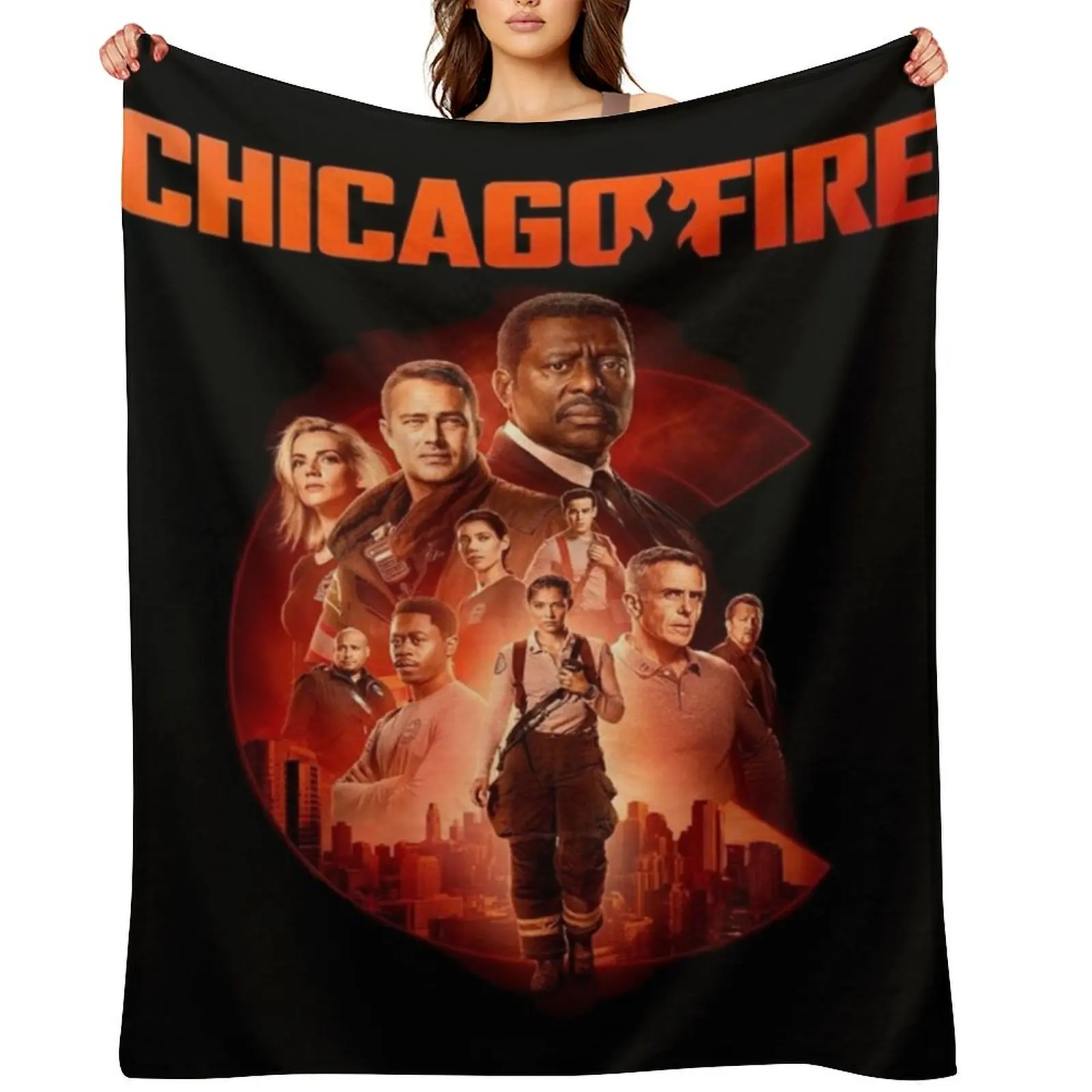 

chicago fire cast-members Throw Blanket Custom Luxury Thicken Extra Large Throw Quilt Blankets