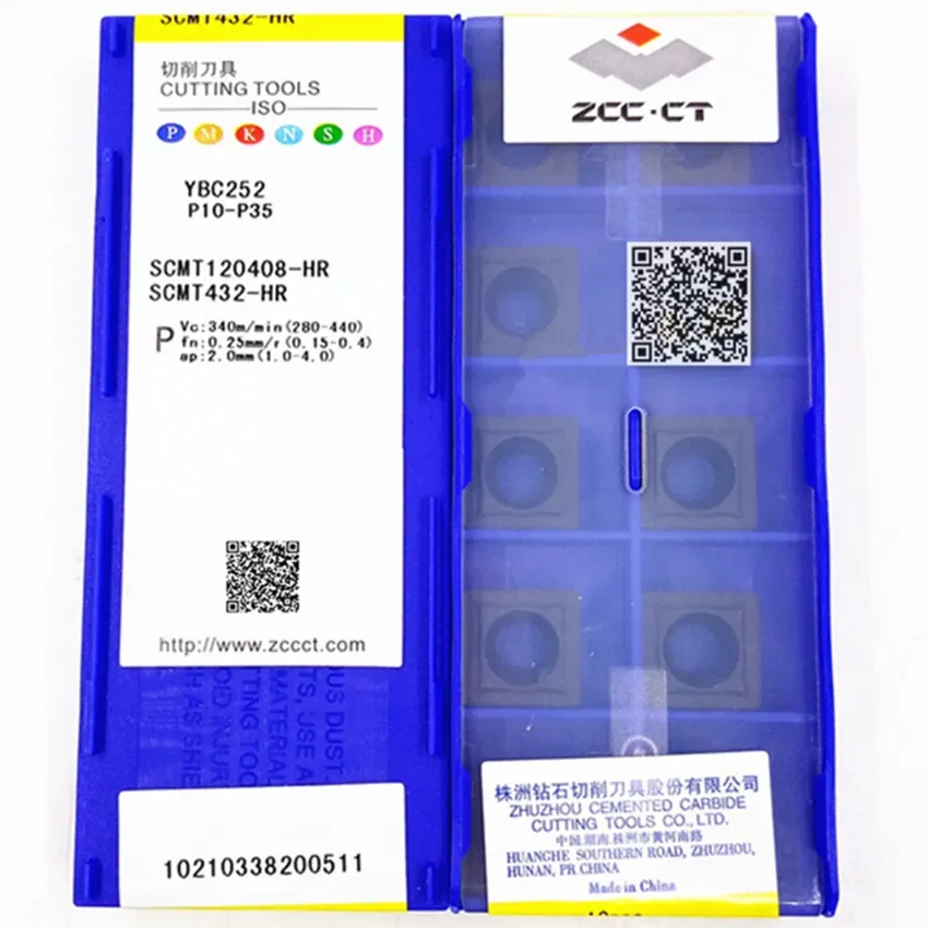 SCMT120404-HR YBC252/SCMT120408-HR YBC252/SCMT120412-HR YBC252 SCMT431 SCMT432 SCMT433 ZCC.CT CNC كربيد 10 قطعة/صندوق #6