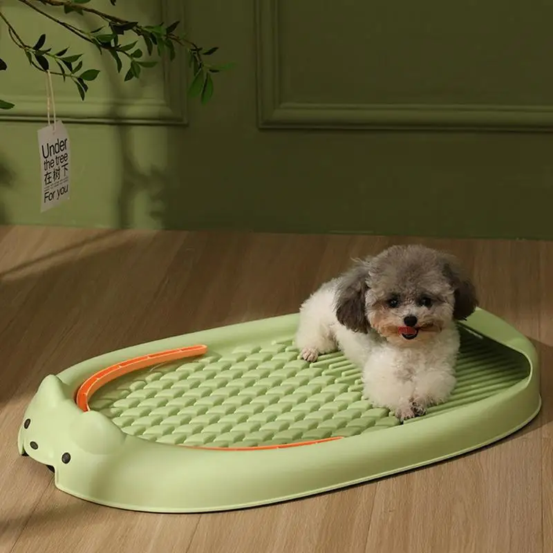 Pet Toilet Training Tray Non-slip Potty Training Pad Tray With Handle Anti-Splash Removable Indoor Dog Potty for  Small Dog