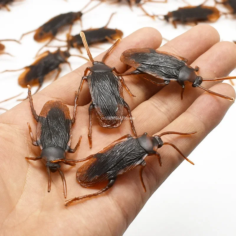 20/10pcs Special Lifelike Model Simulation Fake Rubber Cock Cockroach Roach Bug Roaches Prank Funny Trick Joke April Fools Prank