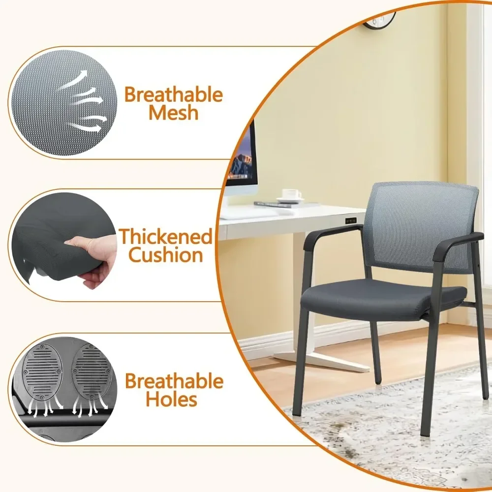 Poltrone impilabili con schienale in rete con sedile imbottito in tessuto e supporto ergonomico in legname per ospiti in chiesa, uffici, scuole