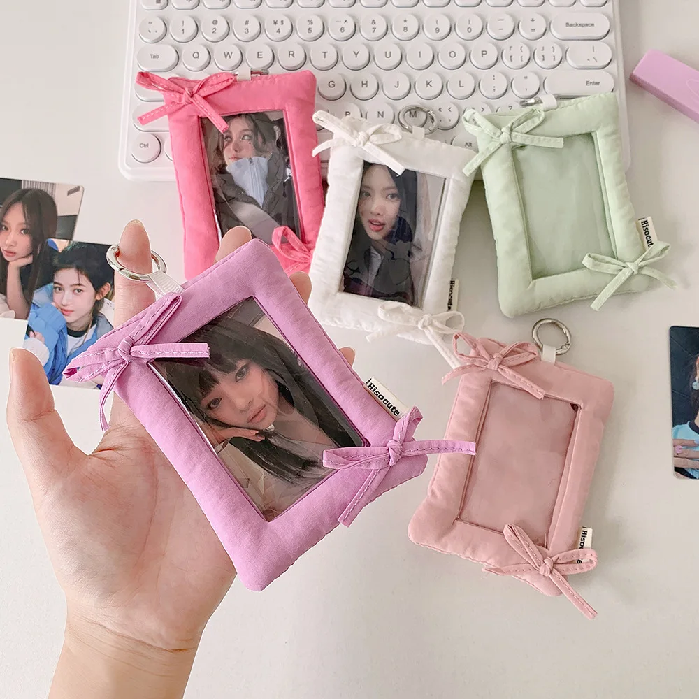 1 Pc Korean Mini Pillow 3 Inch Photocard Holder, Simple IDOL Card Protector. Display Bag Keychain Cute Fashion Accessories Decor