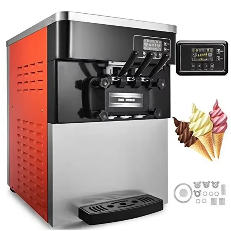 Three Flavor Soft Ice Cream Machine Soft Serve Ice Cream Making Machine Factory Price