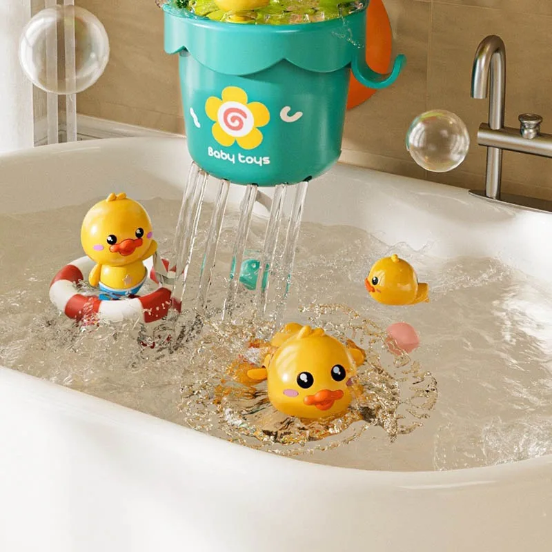 New Shower Baby Bath Play Water Spray Toy Cute Fun Flowers Sprinkler Blossom Cartoon Shower Boys And Girls Bath Spray Toys