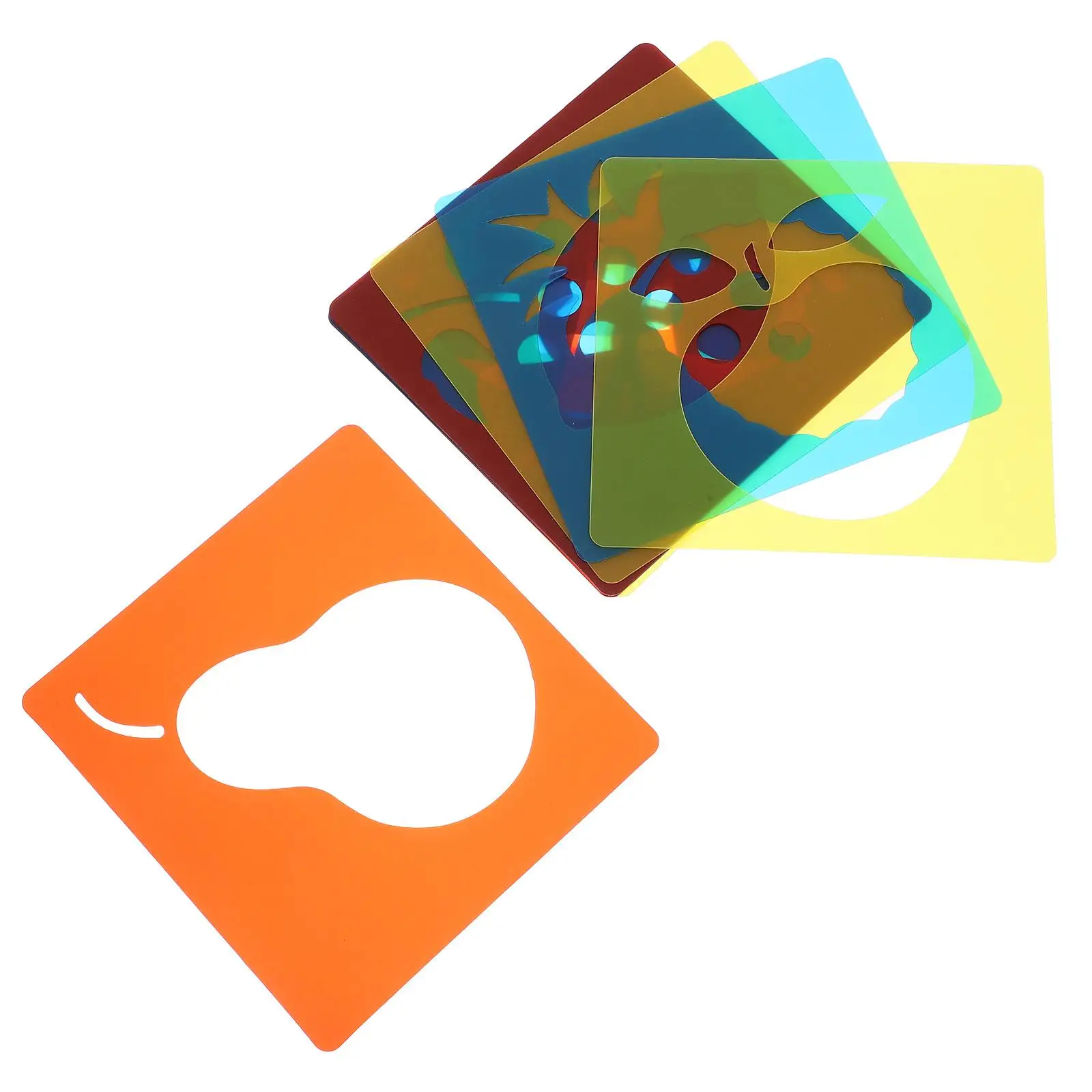 12 Pcs Drawing Template Chalk Geometric Stencils Toddler Painting Apple for Kids Tracing Student Cute Ftuit Craft