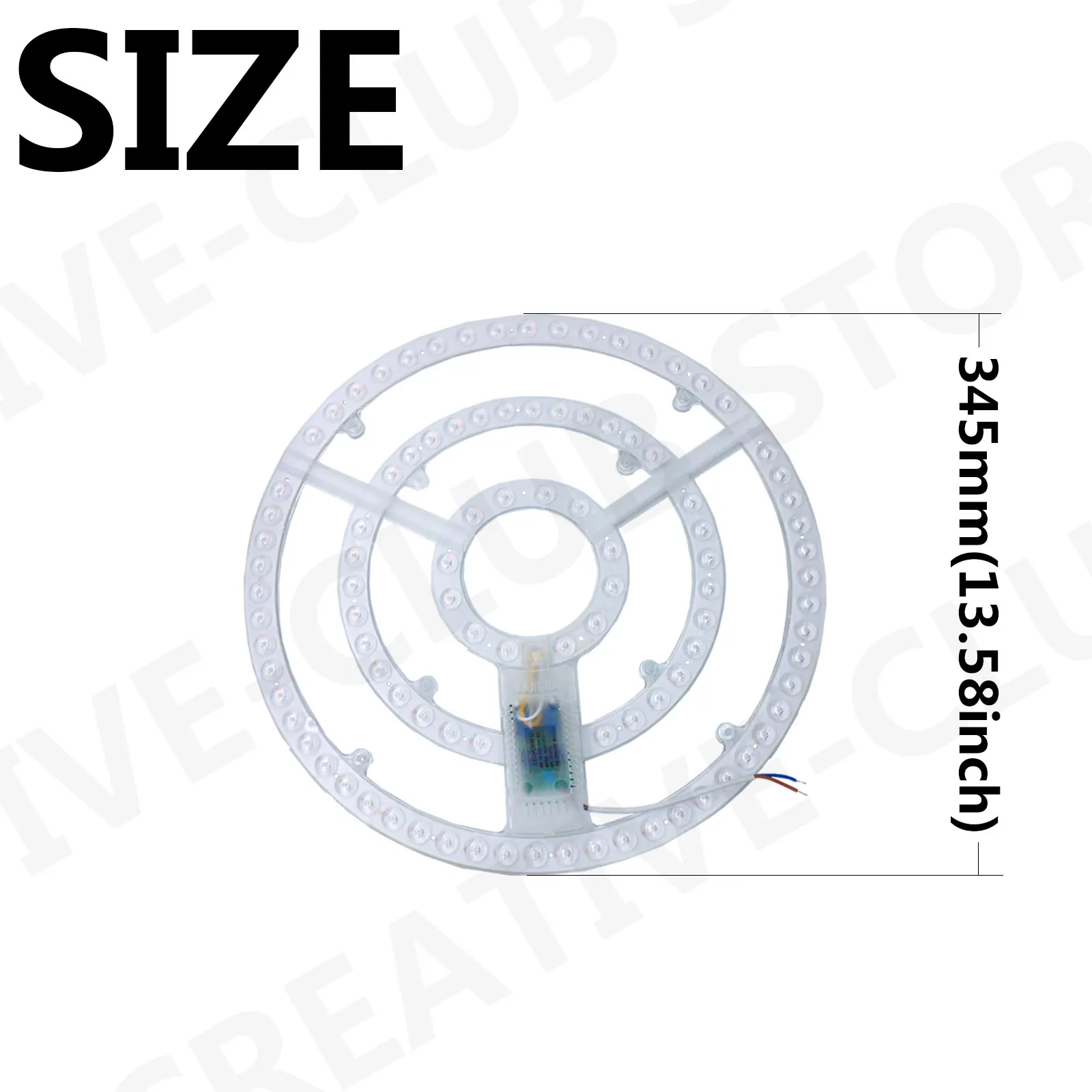 LED100W panel light, AC180-265V, dual-color dimming, round ceiling light, replacement LED module, energy-saving, high brightness