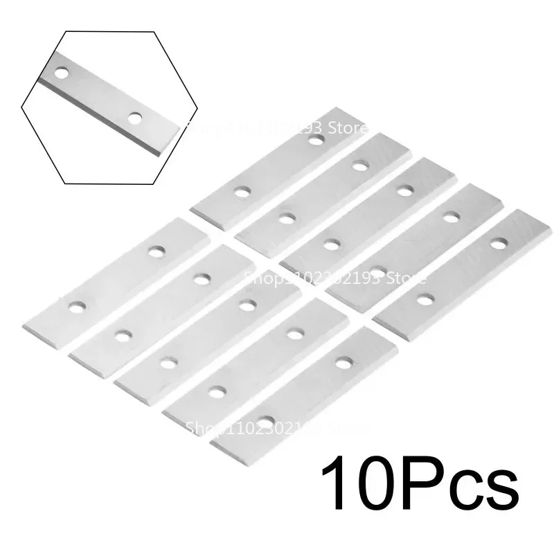 10pcs 50x 12 X1.5mm  35° Carbide Inserts Cutter Blades Paint Scraper Blades Rectangle Double Edged