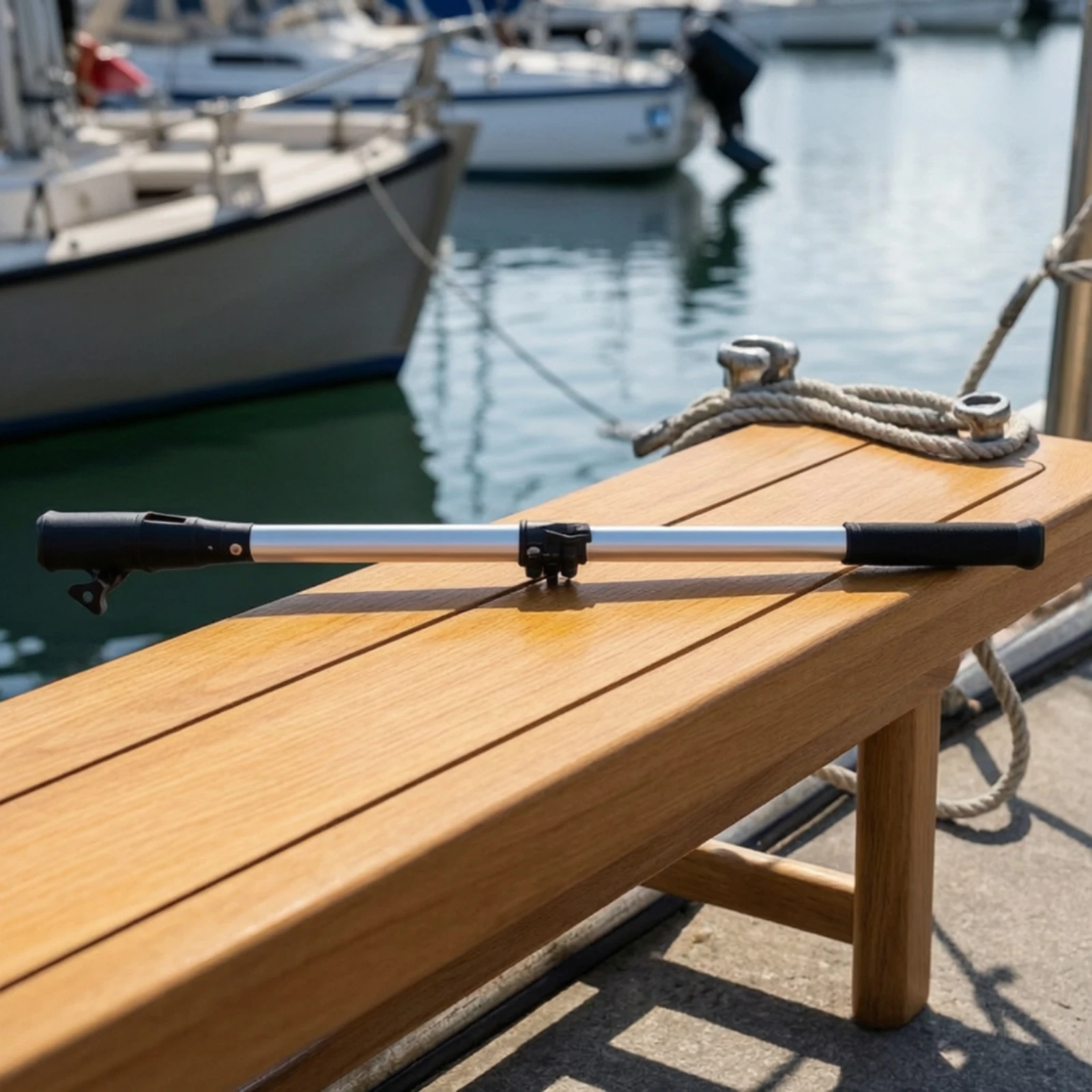 Outboard Motor Extension Handle Aluminum Telescopic Handle Control Arm Non-Slip Marine-Grade for Boaters, Small Boats