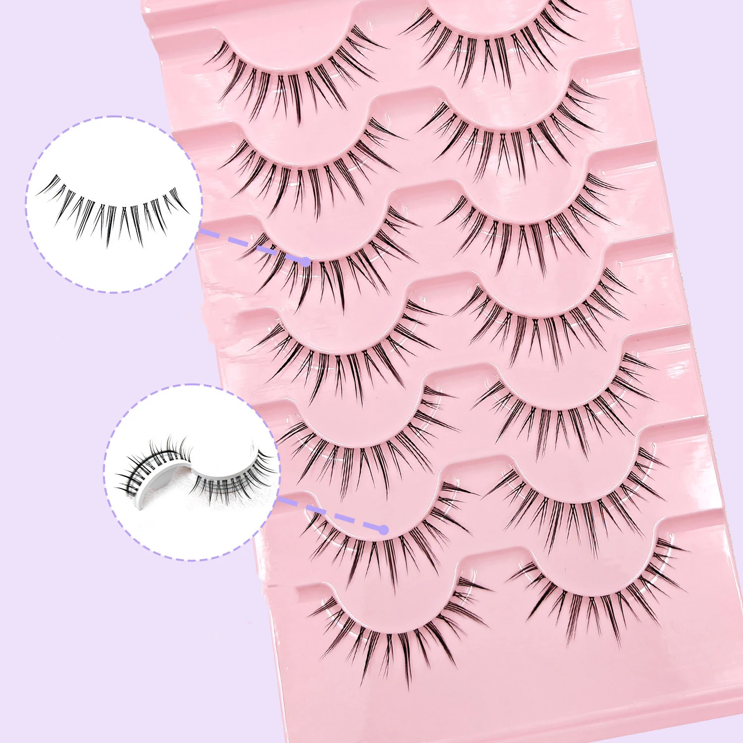 本物のまつげと偽まつげの模倣、コミック全体、透明な悪魔のまつげカーラー、自然な太いまつげ、初心者向け