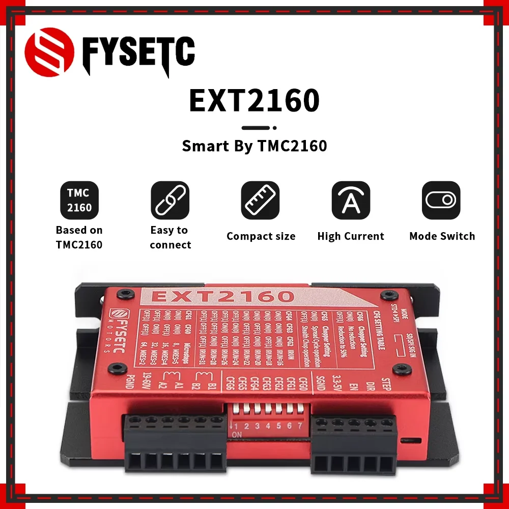 

FYSETC EXT2160 Driver with StepStick Board TMC2160 support Marlin/Klipper High-Performance Motor Drivers for Voron Ender