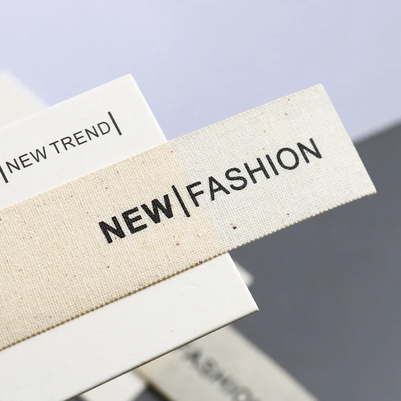 100pcs Cotton Linen Canvas Hangtag Clothing Hangtag Design Clothes Business Label Logo Certificate of Conformity Card Printing