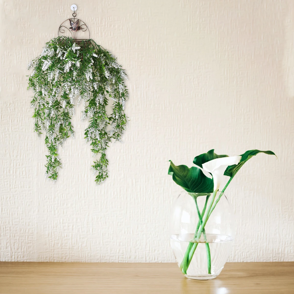 

Wall Decor Artificial Lavender Simulation Flower Yellow Faux Plants Indoor Hanging Environmental Friendly Beautiful Long Lasting