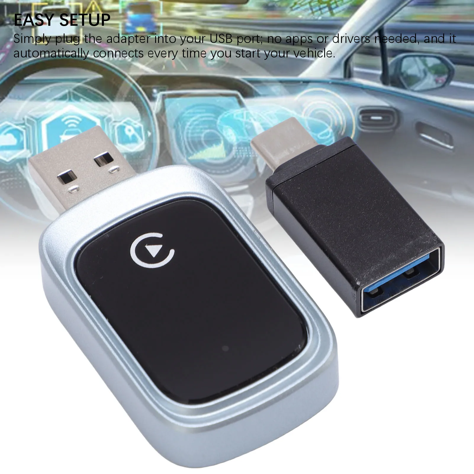 Adaptador sem fio automático para ios com fio para adaptador carplay 5.8ghz wifi bluetooth 5.0 dongle sem fio para telefones ios