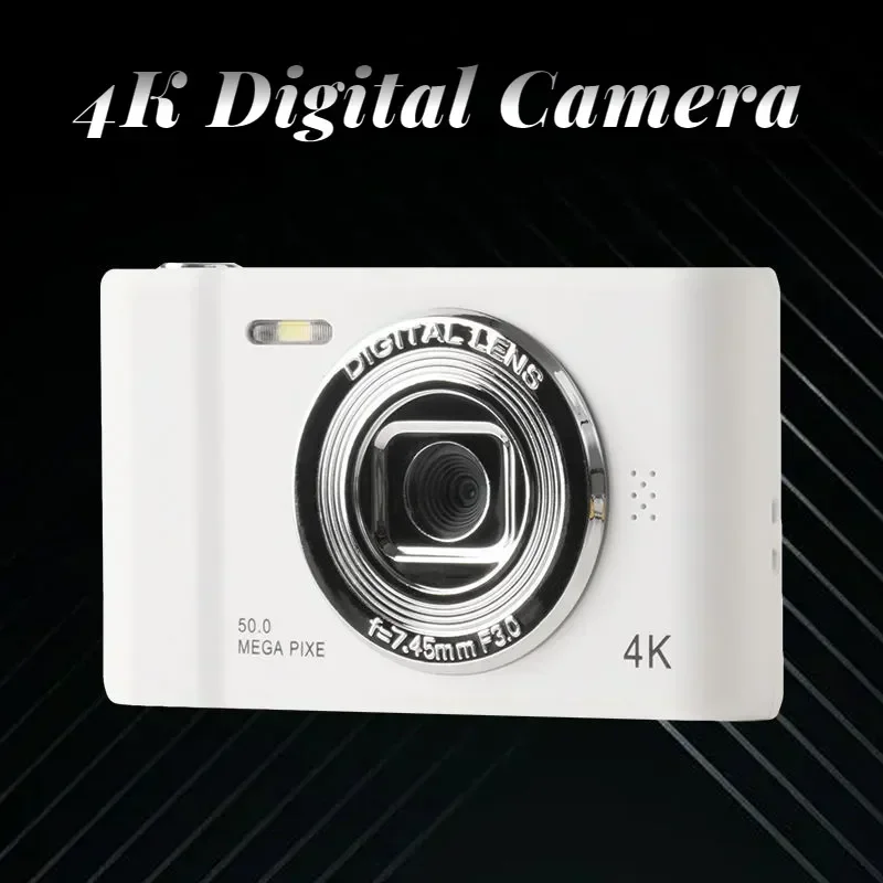 

4K Digital Camera Mini Retro Travel Selfie Camara 50 Megapixels HD Photography 2.4inch Screen Entry-Level Kids Campus Selfie Cam