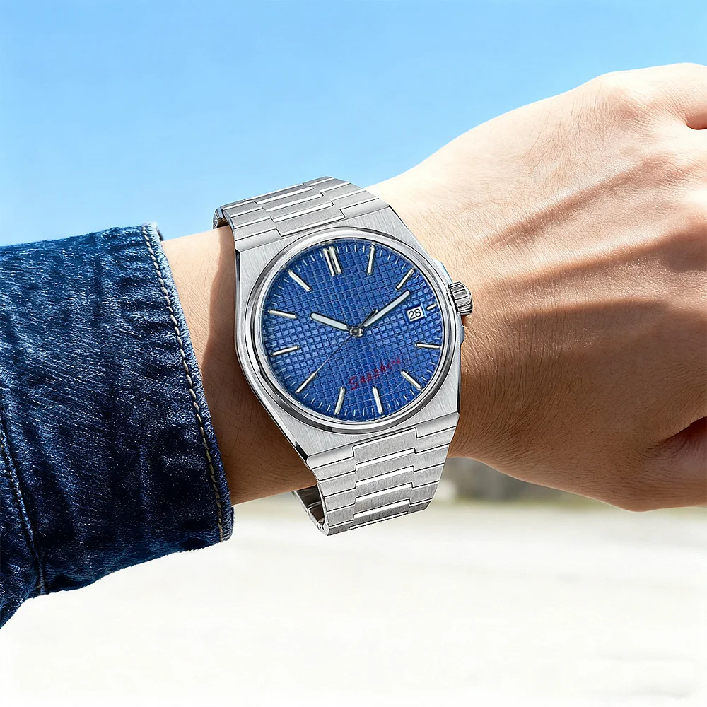 40 مللي متر ساعة سوبر بلاير الصين NH35 ساعة يد ميكانيكية أوتوماتيكية ساعة رجال الأعمال الفاخرة مقاوم للماء