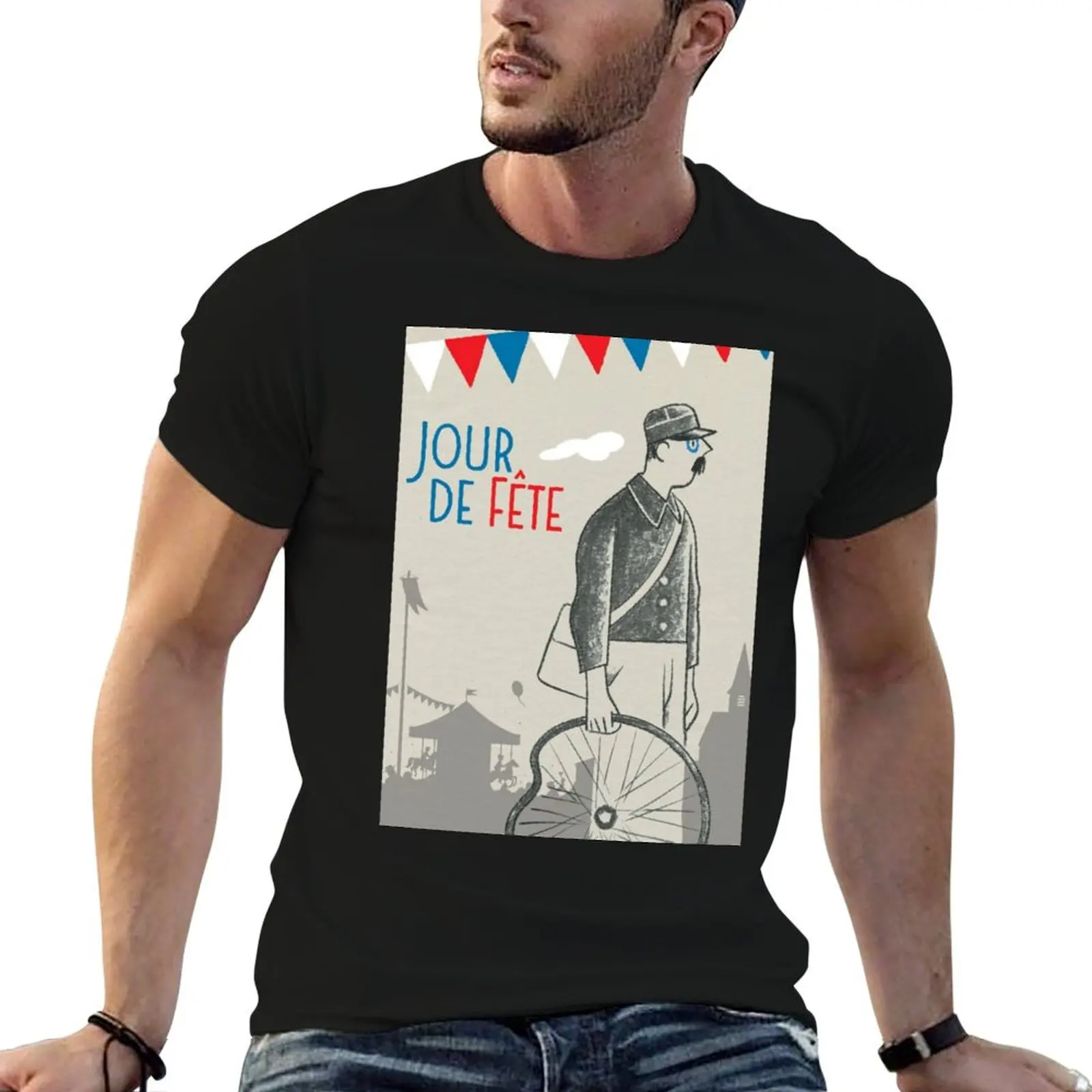 Jour de fete - The Big Day by Jacques Tati T-Shirt funny meme t-shirts hippie clothes men t shirts