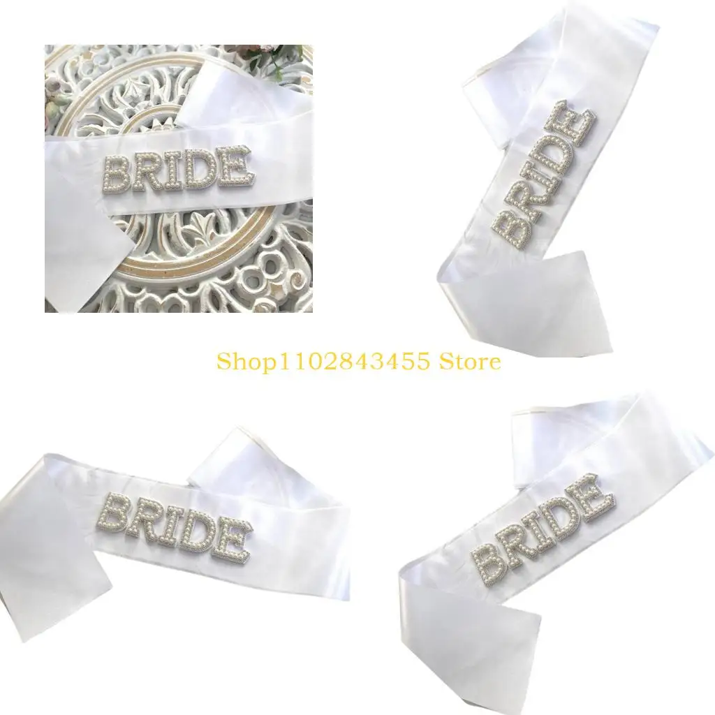 49MC Trendy Bridal Party Sashes Luxurious Wedding Celebration Shoulder Sashes for Women for Parties & Decorations