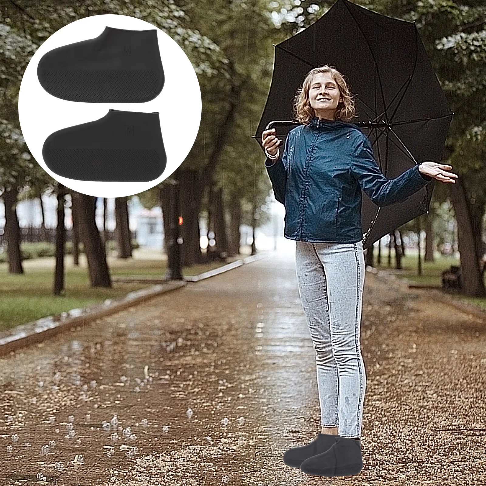 

Waterproof Shoe Covers Soft Silicone Elastic Flexible Mud Rain Snow Protector Outdoor Beach Camping Travel Plane Shoes