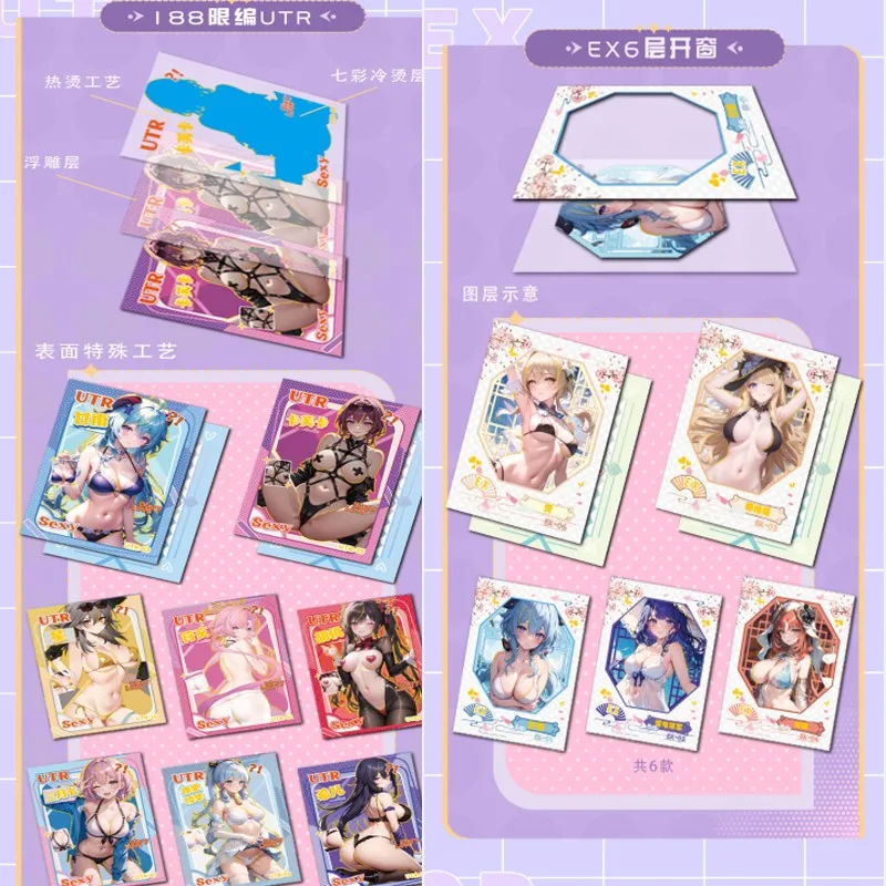 Goddess Story Love Diary Cards, Anime Games, Girl Party Bikini Feast Booster Box, Jouets et loisirs, Cadeau, Vente en gros, 4 boîtes