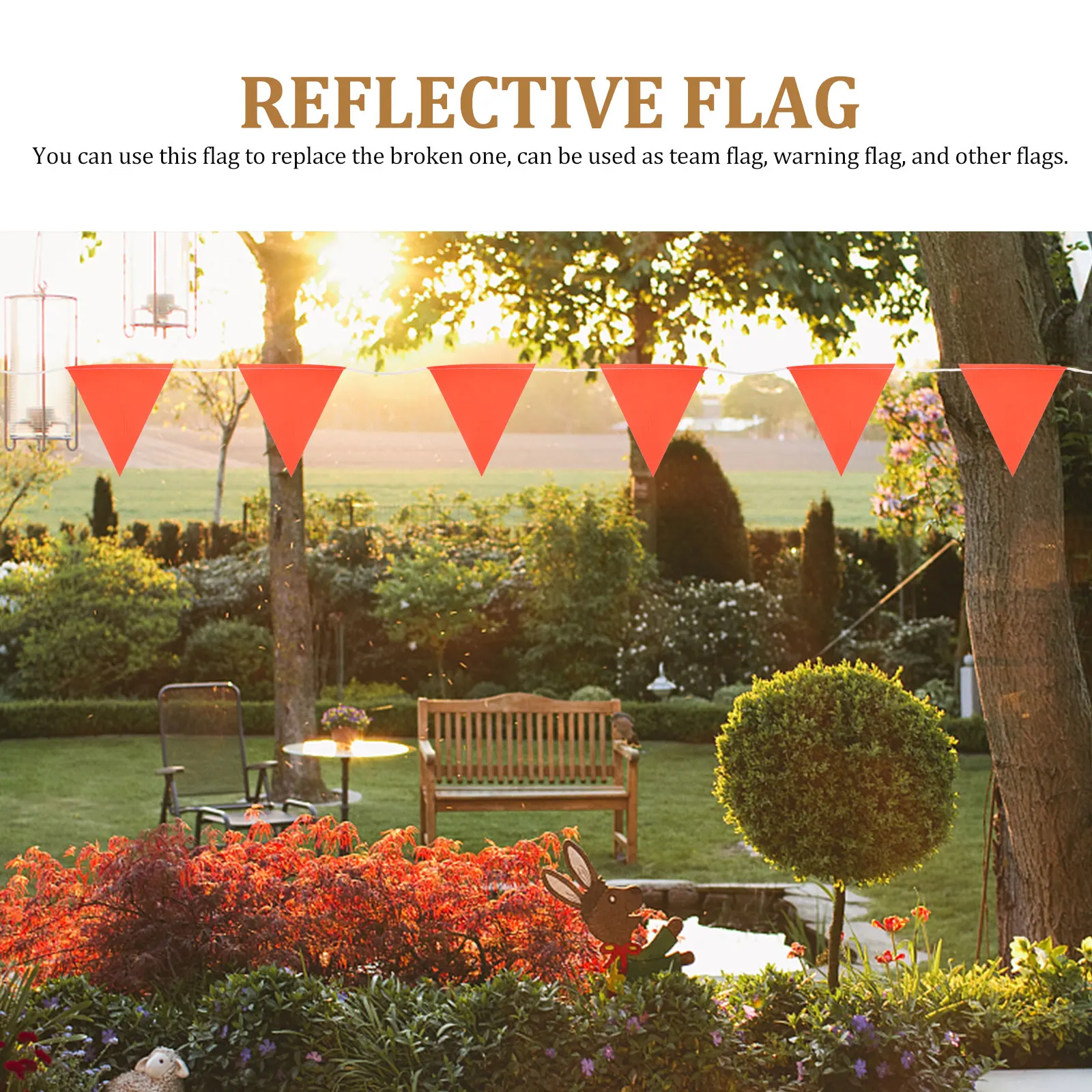 

Reflective Safety Flags PVC Banner Warning Sign for Garden Construction Multi Use Decor Compact Bright Colored Wind