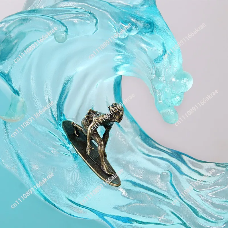 Ocean resin lamp whale wave resin crafts creative decorative resin