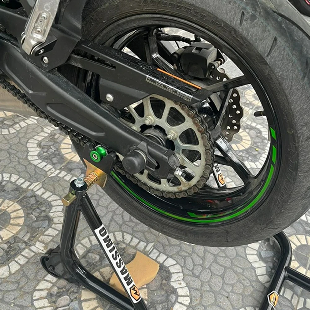 دراجة نارية CNC Swingarm Spool المنزلقات ، الإطارات قبعات صمام ، المسمار الوقوف ، Kawasaki Z650 ، RS ، Z ، Ninja ،-way ، way ، Versy