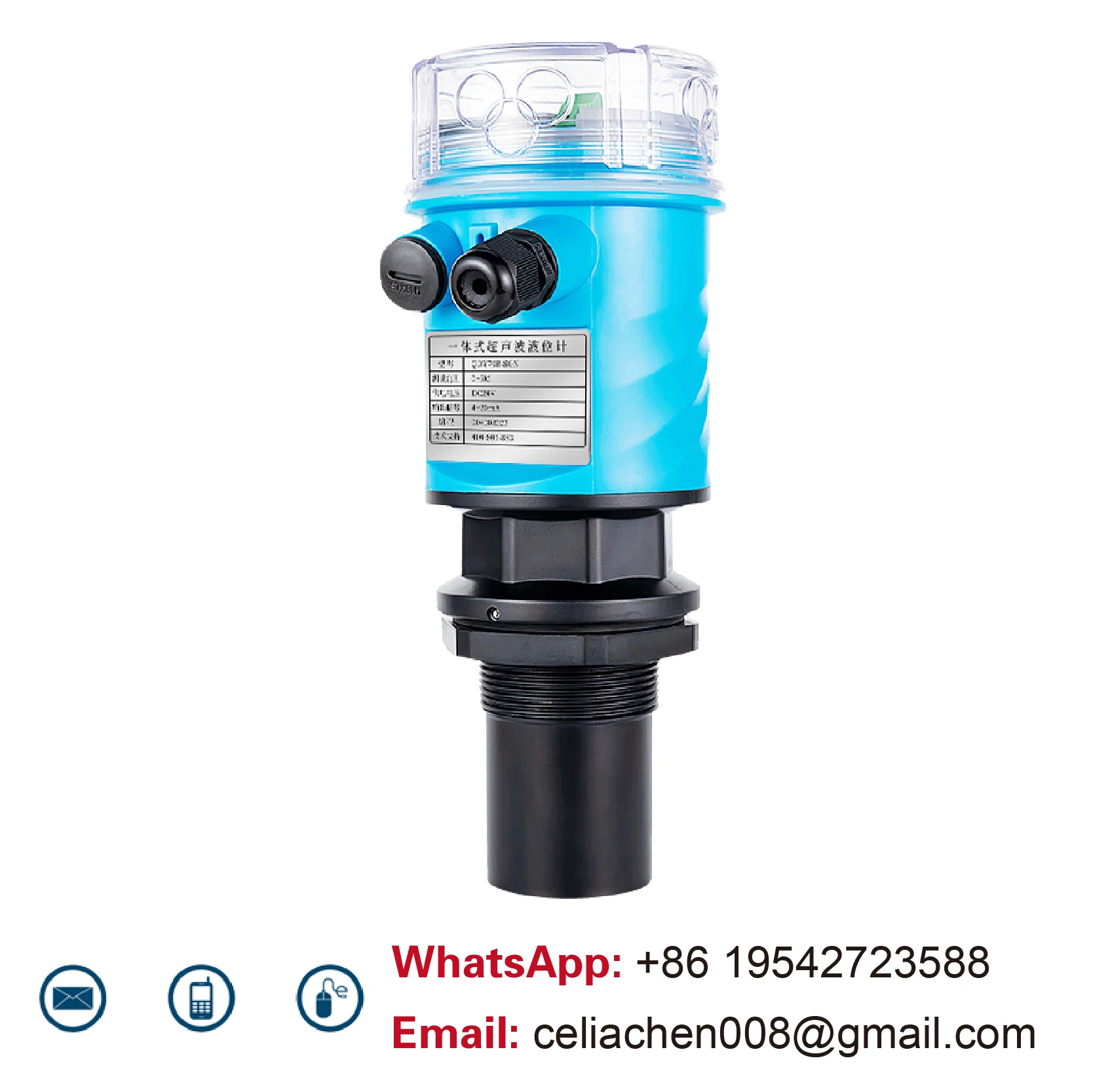 

0-10m Integrated Ultrasonic Level Sensor 4-20mA Digital Liquid Level Transmitter for Water Tank Wastewater wholesale price