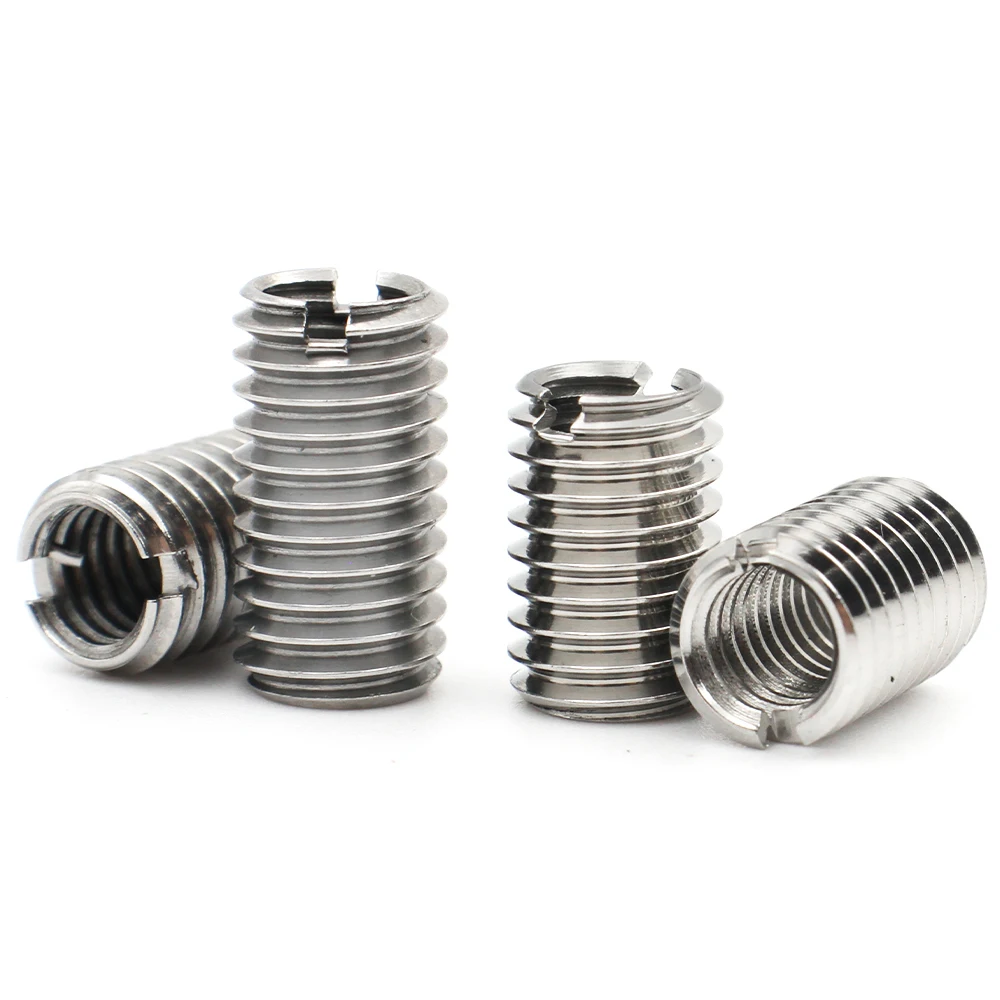 1/2/3/5/10 Stück M2-M12 Edelstahl Gewindeeinsatzadapter mit Innen- und Außengewinde, selbstschneidende Schraubenmuttern, Hülsen-Konvertermutter – Detail 5