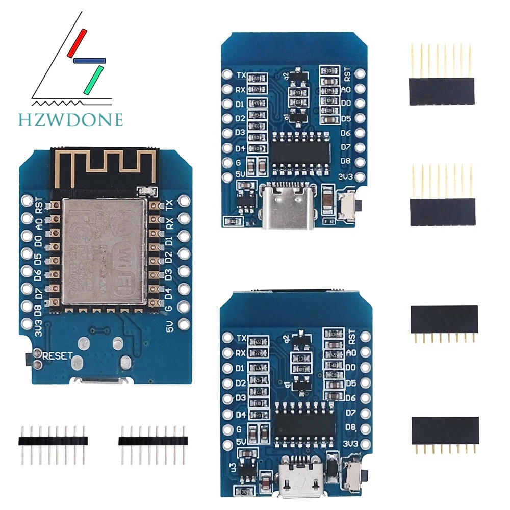 Typ-C Micro USB D1 Mini NodeMcu ESP8266 ESP-12F Mini NodeMCU Lua 4M bajtów moduł WiFi bezprzewodowy moduł WiFi dla Arduino