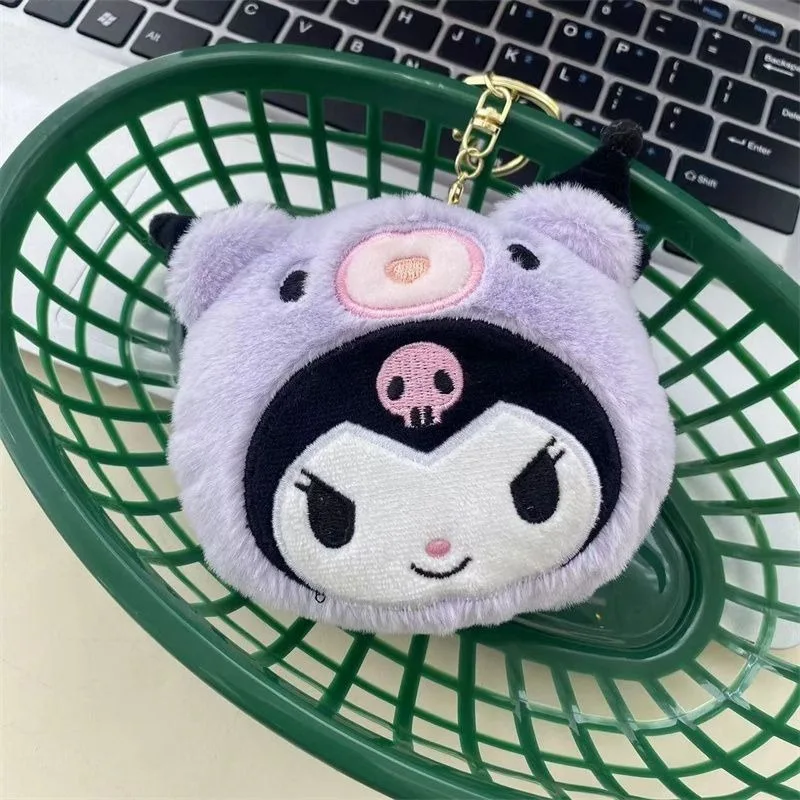 Cinnamoroll Pochacco Anime Kawaii Sanrio encantadora muñeca cartera lindo monedero de dibujos animados colgante bolsa de almacenamiento de auriculares regalos Juguetes