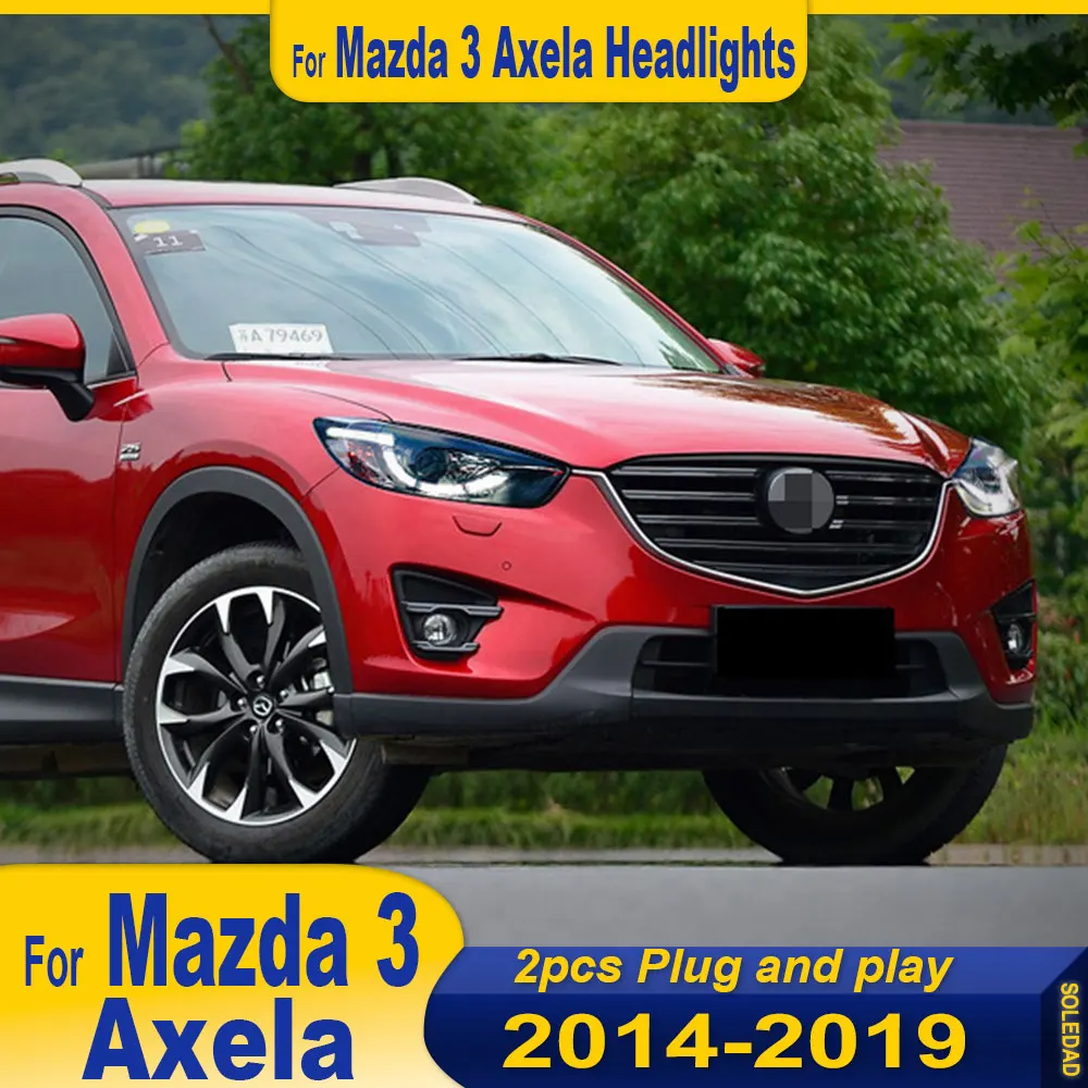 

Автомобильные светодиодные фары для Mazda CX-5 CX5 2014 2015 2016-2019, фары светодиодные DRL, беговые огни, биксеноновые фары, противотуманные фары, ангельские глазки