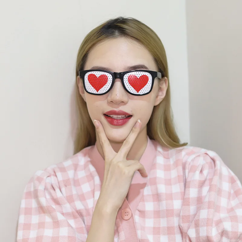Gafas de fiesta de San Valentín, diseño de corazón de amor, gafas decorativas románticas, celebraciones para parejas, decoraciones temáticas para eventos festivos